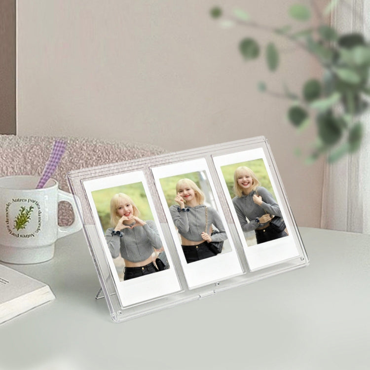 For Polaroid Mini Vertical Three-square PC Transparent Photo Frame(3 inch) - Photo Albums & Photo Frames by PMC TechLife | Online Shopping South Africa | PMC TechLife