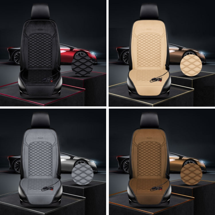 12V Car Winter Electric Heating Short Plush Seat Cushion, Color: Brown - Seat Accessories by PMC TechLife | Online Shopping South Africa | PMC TechLife | Buy Now Pay Later Mobicred