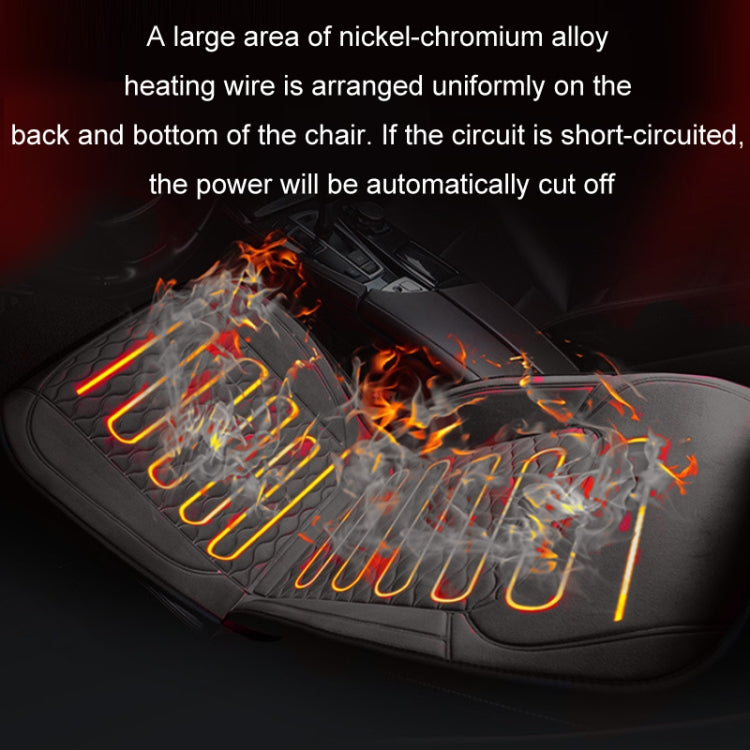 12V Car Winter Electric Heating Short Plush Seat Cushion, Color: Brown - Seat Accessories by PMC TechLife | Online Shopping South Africa | PMC TechLife | Buy Now Pay Later Mobicred