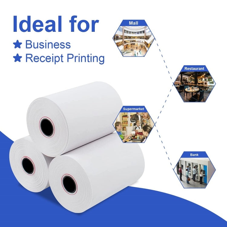 100volume/Box 57x50mm Thermal Paper Take-Out Kitchen Printing Receipt Paper(No Tube Core) - Printer Accessories by PMC Jewellery | Online Shopping South Africa | PMC Jewellery | Buy Now Pay Later Mobicred