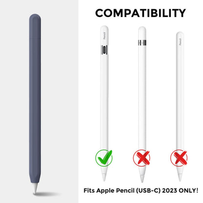 For Apple Pencil (USB-C) AhaStyle PT65-3 Silicone Same Color Protective Case(White) - Pencil Accessories by AhaStyle | Online Shopping South Africa | PMC Jewellery | Buy Now Pay Later Mobicred