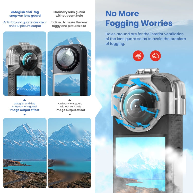 For Insta360 X3 AMagisn Protective Camera Accessories Lens Guard - Case & Bags by aMagisn | Online Shopping South Africa | PMC TechLife | Buy Now Pay Later Mobicred