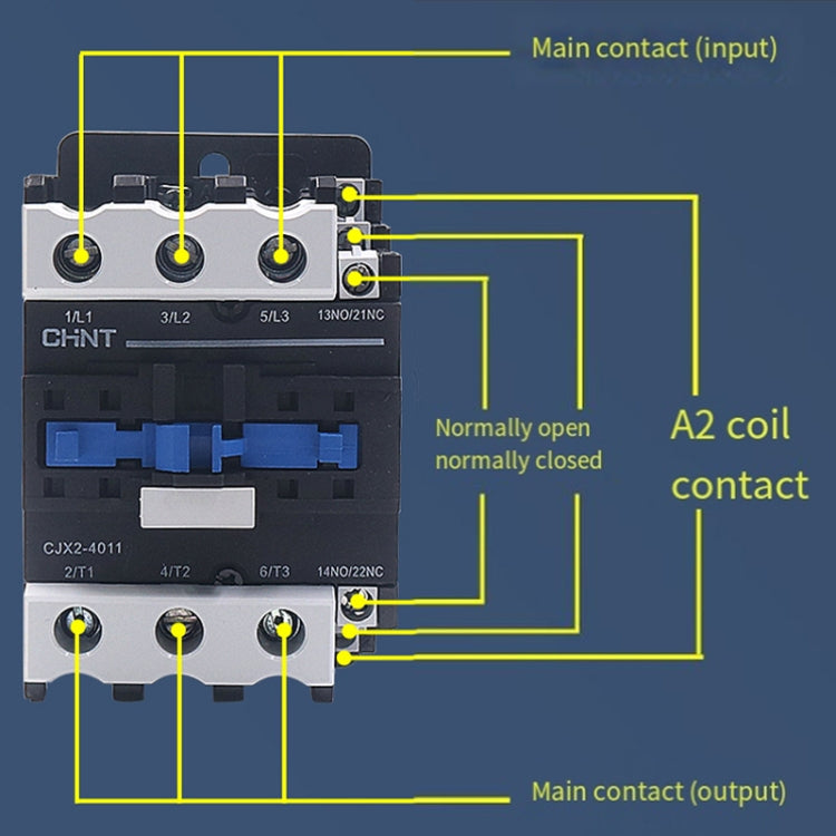 CHNT CJX2-5011 50A 220V Silver Alloy Contacts Multi-Purpose Single-Phase AC Contactor - Relays by CHNT | Online Shopping South Africa | PMC Jewellery | Buy Now Pay Later Mobicred