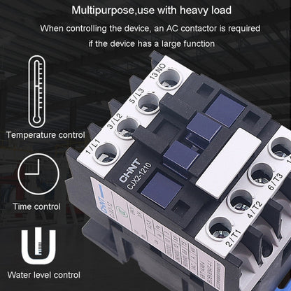 CHNT CJX2-8011 80A 220V Silver Alloy Contacts Multi-Purpose Single-Phase AC Contactor - Relays by CHNT | Online Shopping South Africa | PMC Jewellery | Buy Now Pay Later Mobicred