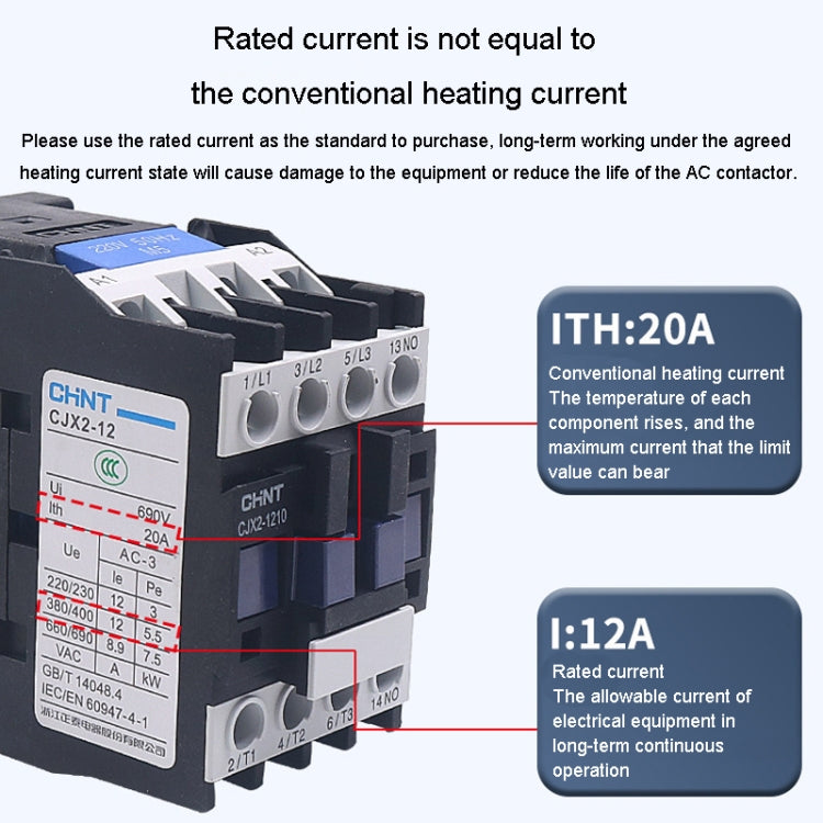 CHNT CJX2-9511 95A 220V Silver Alloy Contacts Multi-Purpose Single-Phase AC Contactor - free shipping - PMC TechLife - Order now!