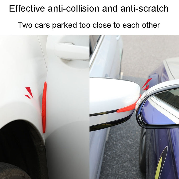 SHANSHI 6pcs /Pack 7755 Car Door Anti-Collision Silicone Strip Bumper Mirror Thickening Decorative Stickers(Black) - Anti Collision Sticker by SHANSHI | Online Shopping South Africa | PMC Jewellery | Buy Now Pay Later Mobicred