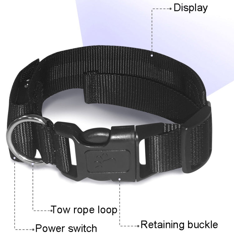 LED Display Pet Collar Rechargeable High Visibility DIY Single Color Collar(Green) - Collars by PMC TechLife | Online Shopping South Africa | PMC TechLife | Buy Now Pay Later Mobicred