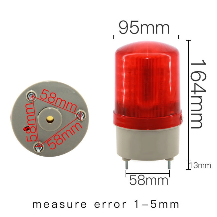 LED Rotating Warning Light Audible Alarm Light(Red) - Warning Lights by PMC TechLife | Online Shopping South Africa | PMC TechLife | Buy Now Pay Later Mobicred
