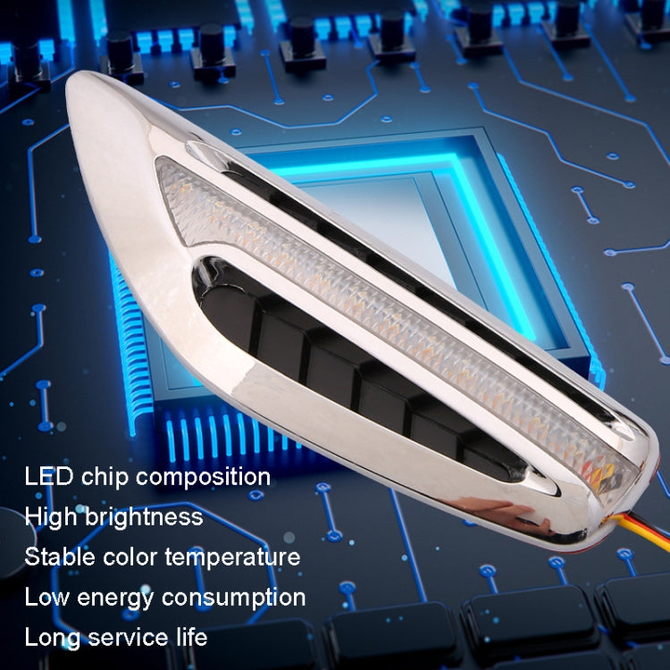 2pcs Car Fender Blade Dynamic Side Marker Lights 12V LED High Bright Daytime Running Lights(White) - Running Lights by PMC TechLife | Online Shopping South Africa | PMC TechLife | Buy Now Pay Later Mobicred