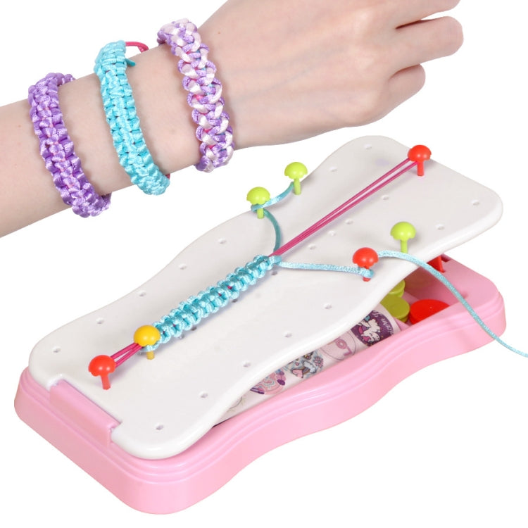 Hand Rope Weaver Set Rope Bracelet Making Tools Toy Weaving Materials(Pink) - Pretend Play Toys by PMC Jewellery | Online Shopping South Africa | PMC Jewellery