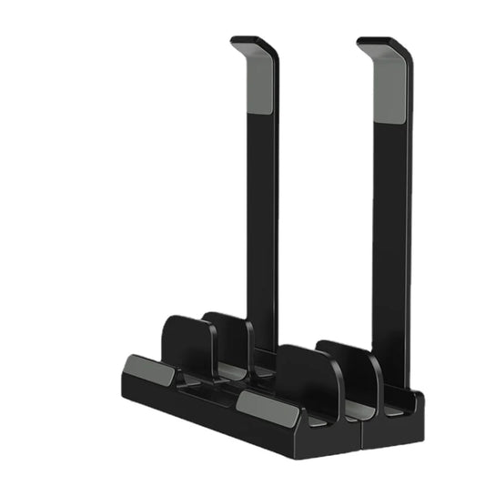 Dual-Purpose Laptop Vertical Stand Storage Rack Desktop Heightening Cooling Base(Black) - Laptop Stand by PMC Jewellery | Online Shopping South Africa | PMC Jewellery | Buy Now Pay Later Mobicred