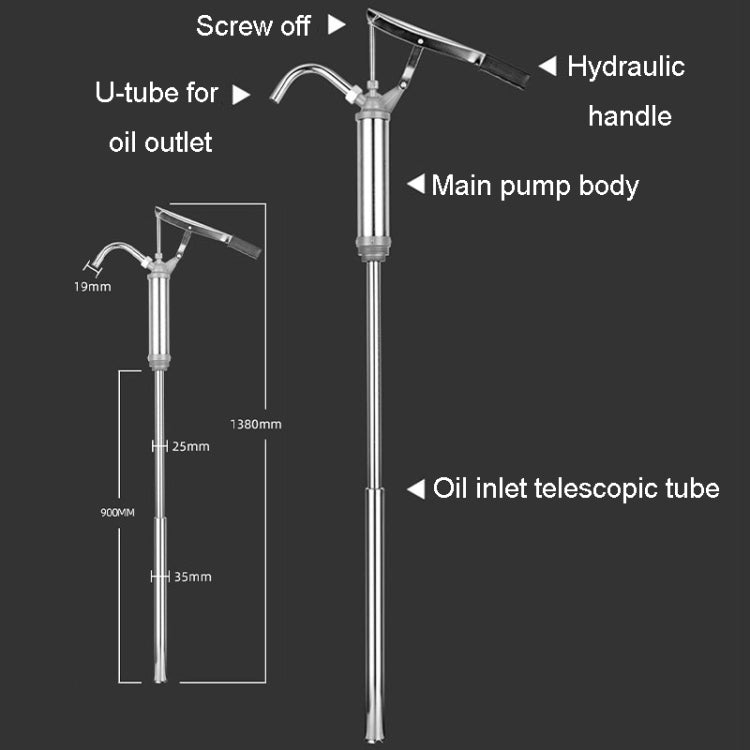 Hand Pressure Drum Suction Oil Pump Hand Pressure Lever Oil Suction Pumping - Hand Tool Sets by PMC TechLife | Online Shopping South Africa | PMC TechLife | Buy Now Pay Later Mobicred