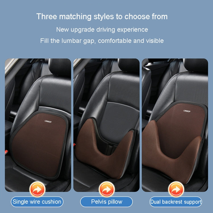 LINXICP 3 In 1 Car Seat Lumbar Cushion Summer Special Memory Foam Breathable Car Back Pad(Black) - Seat Accessories by LINXICP | Online Shopping South Africa | PMC Jewellery | Buy Now Pay Later Mobicred