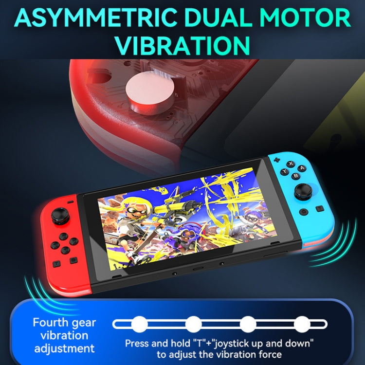 JOY-02 Gaming Left And Right Handle With RGB Lights Body Feel Bluetooth Gamepad For Switch / Switch OLED / Switch Pro / Switch Lite / Switch Joycon(Blue Red) - free shipping - PMC Jewellery - Order now!