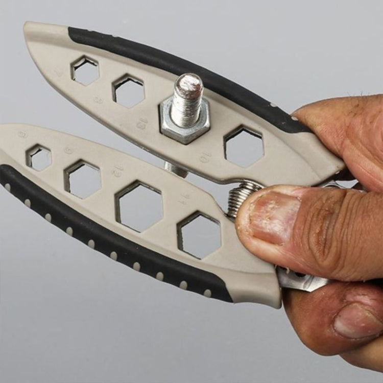 7-inch Multipurpose Wire Stripper With 6 Sizes of Hex Holes(Steel Color) - Pliers by PMC TechLife | Online Shopping South Africa | PMC TechLife