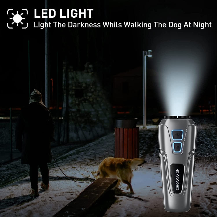 Dog Repeller Ultrasonic Pet Anti-Barking Training Device High Power Dog Repellent With LED Flashlight(Gray) - Training Aids by PMC Jewellery | Online Shopping South Africa | PMC Jewellery | Buy Now Pay Later Mobicred