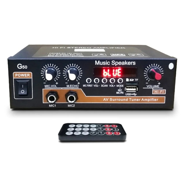 Bluetooth Built-in Recording Microphone USB Flash Drive Digital Dual-purpose Power Amplifier(US Plug 110V) - Car Amplifiers by PMC TechLife | Online Shopping South Africa | PMC TechLife | Buy Now Pay Later Mobicred