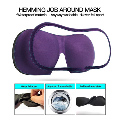 3D Adjustable Silicone Anti-slip Sleep Eye Mask Three-dimensional Memory Foam Eye Protection Mask(Purple) - Eye Masks by PMC Jewellery | Online Shopping South Africa | PMC Jewellery