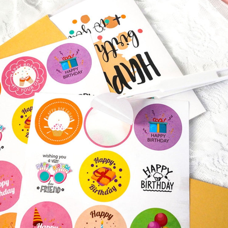 24pcs /Set Happy Birthday Greeting Card With Envelopes And Stickers Set(KP002) - Cards & Invitations by PMC TechLife | Online Shopping South Africa | PMC TechLife