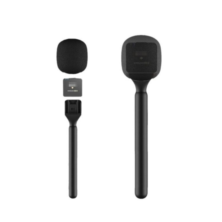 Microphone Interview Handle For DJI Mic / Moma / Rode Wireless Go / Relacart(Black) - Microphone by PMC Jewellery | Online Shopping South Africa | PMC Jewellery