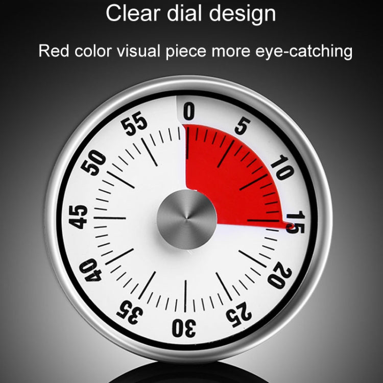 Kitchen Stainless Steel Mechanical Timer Student Time Management Reminder Baking Alarm Clock(Black) - Digital Countdown by PMC TechLife | Online Shopping South Africa | PMC TechLife