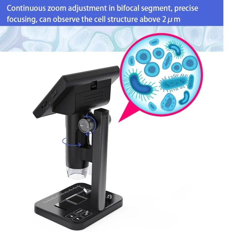 HD Electronic Digital Microscope 5 Inch Screen Touch Key 8000X Biological Cell Electronic Magnifying Glass - free shipping - PMC TechLife - Order now!