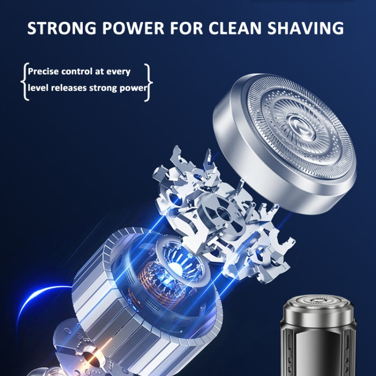 Smart Digital Display Electric Shaver Rechargeable Pocket Razor, Spec: 6 Leaf Knife Head Guncolor - Shavers & Accessories by PMC TechLife | Online Shopping South Africa | PMC TechLife | Buy Now Pay Later Mobicred
