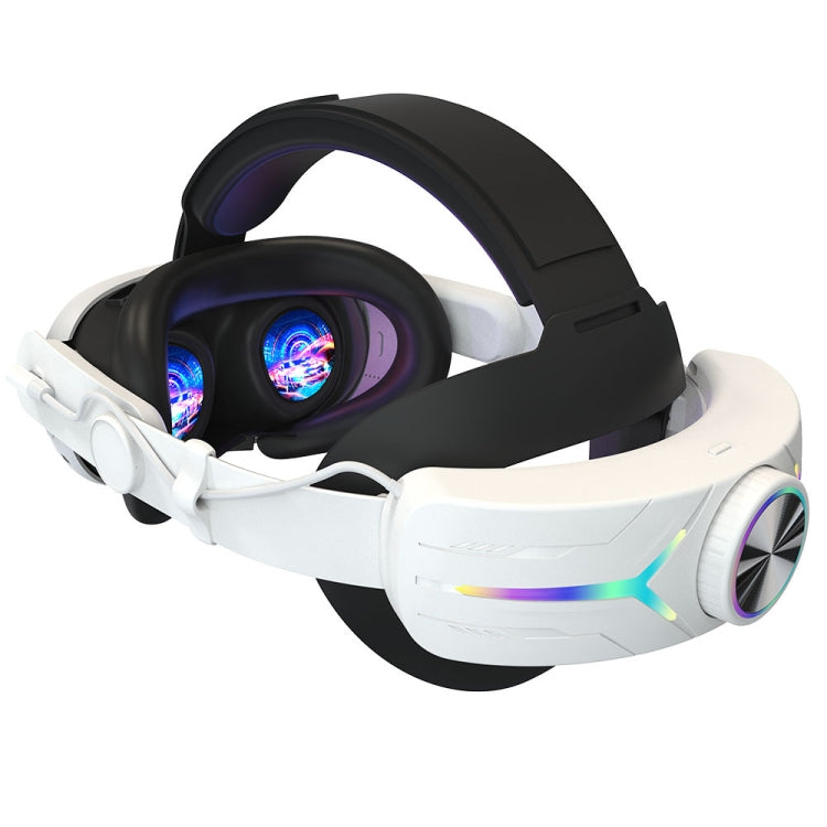 For Meta Quest 3 USB Rechargeable RGB Lighting Effect Adjustable Foldable Headset(Elite) - VR Accessories by PMC TechLife | Online Shopping South Africa | PMC TechLife | Buy Now Pay Later Mobicred