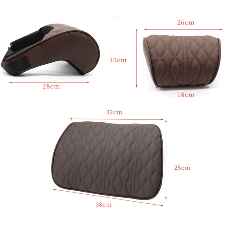 Car Seat Memory Foam Support Cushion, Color: Coffee Headrest - Seat Accessories by PMC Jewellery | Online Shopping South Africa | PMC Jewellery | Buy Now Pay Later Mobicred