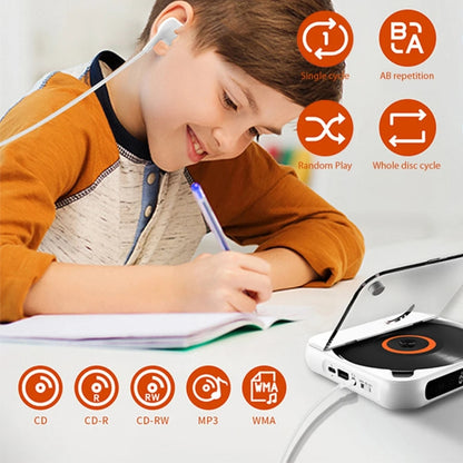 Kecag KC-918 Bluetooth CD Player Rechargeable Touchscreen Headphone Small Music Walkman(White) - DVD & LCD Player by Kecag | Online Shopping South Africa | PMC Jewellery | Buy Now Pay Later Mobicred