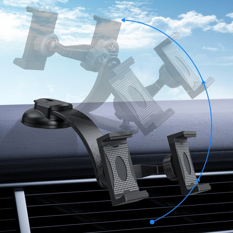 Car Dashboard Suction Cup Double Chuck Mobile Phone Holder(CP-T1) - Car Holders by PMC TechLife | Online Shopping South Africa | PMC TechLife | Buy Now Pay Later Mobicred