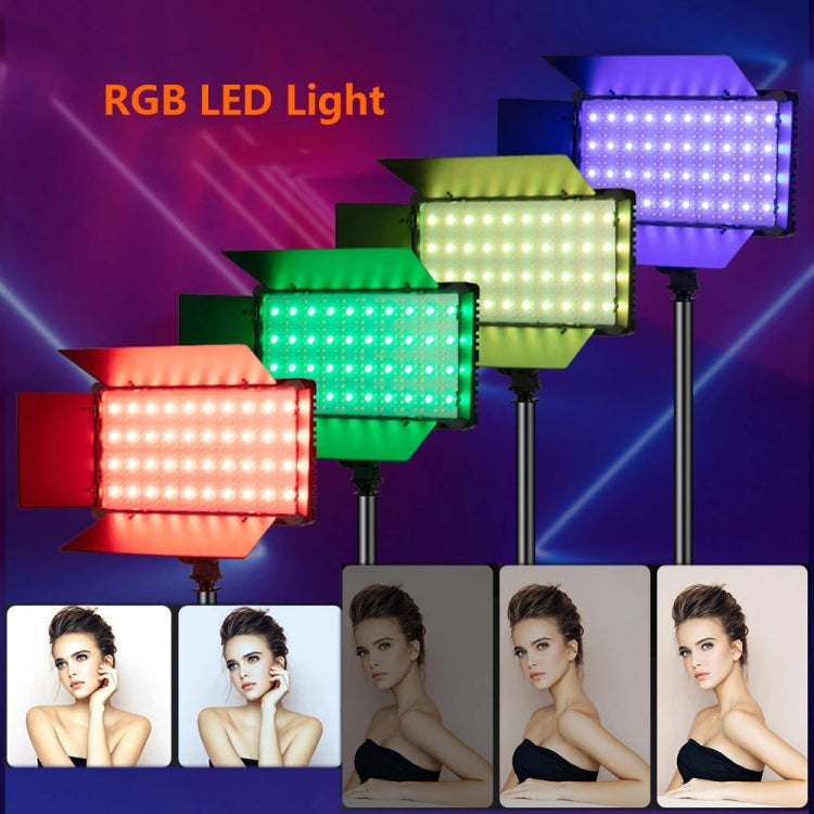 640+95 LEDs RGB Adjustable Live Shooting Fill Light Phone SLR Photography Lamp, EU Plug, Spec: 14 inch -  by PMC Jewellery | Online Shopping South Africa | PMC Jewellery