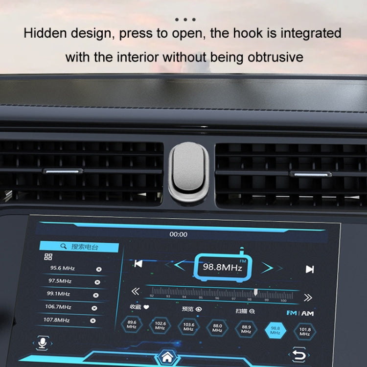 2pcs/set Car Adhesive Multifunctional Invisible Hook(Metal Gray) - Auto Fastener & Clips by PMC TechLife | Online Shopping South Africa | PMC TechLife | Buy Now Pay Later Mobicred