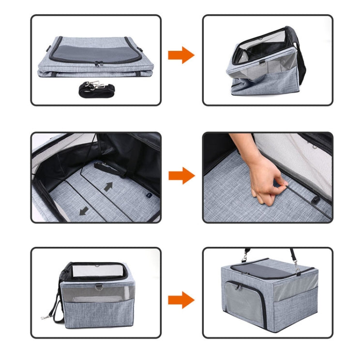 Car Pet Kennel Bag Foldable Storage Dog Passenger Basket, Model: Conventional(Gray) - Seat Accessories by PMC Jewellery | Online Shopping South Africa | PMC Jewellery | Buy Now Pay Later Mobicred