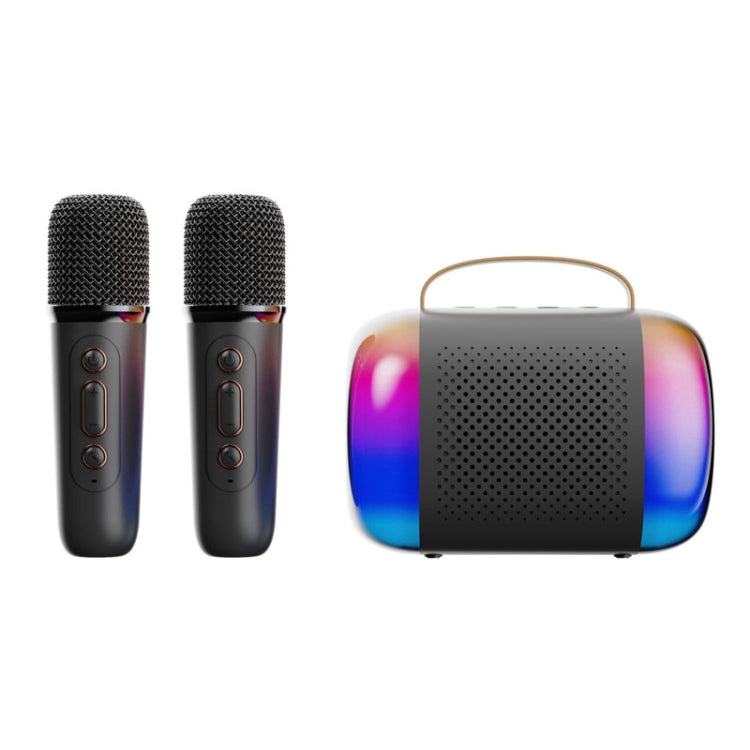 Y5 2 Microphone Portable Bluetooth Speaker Home And Outdoor Wireless Karaoke Audio(Black) - Microphone by PMC Jewellery | Online Shopping South Africa | PMC Jewellery | Buy Now Pay Later Mobicred