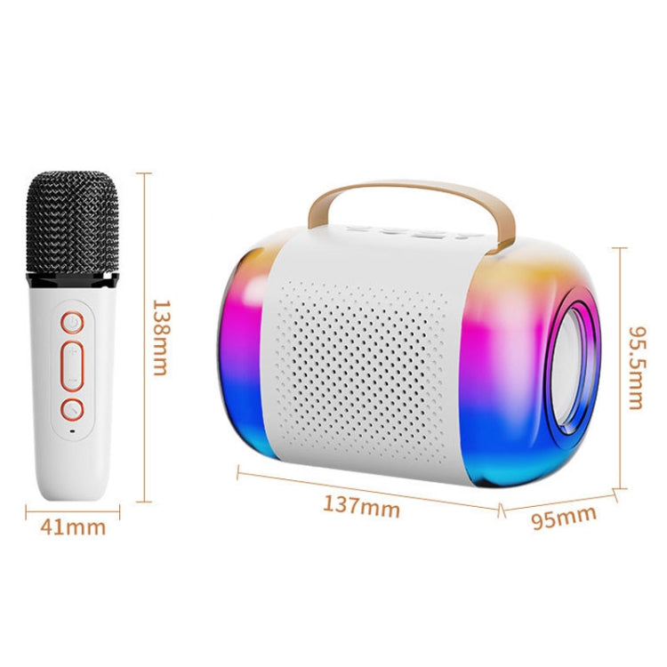 Y5 2 Microphone Portable Bluetooth Speaker Home And Outdoor Wireless Karaoke Audio(White) - Microphone by PMC Jewellery | Online Shopping South Africa | PMC Jewellery | Buy Now Pay Later Mobicred