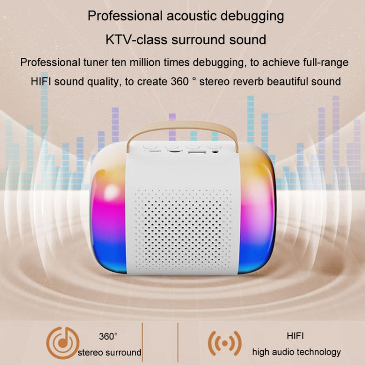 Y5 2 Microphone Portable Bluetooth Speaker Home And Outdoor Wireless Karaoke Audio(White) - Microphone by PMC Jewellery | Online Shopping South Africa | PMC Jewellery | Buy Now Pay Later Mobicred