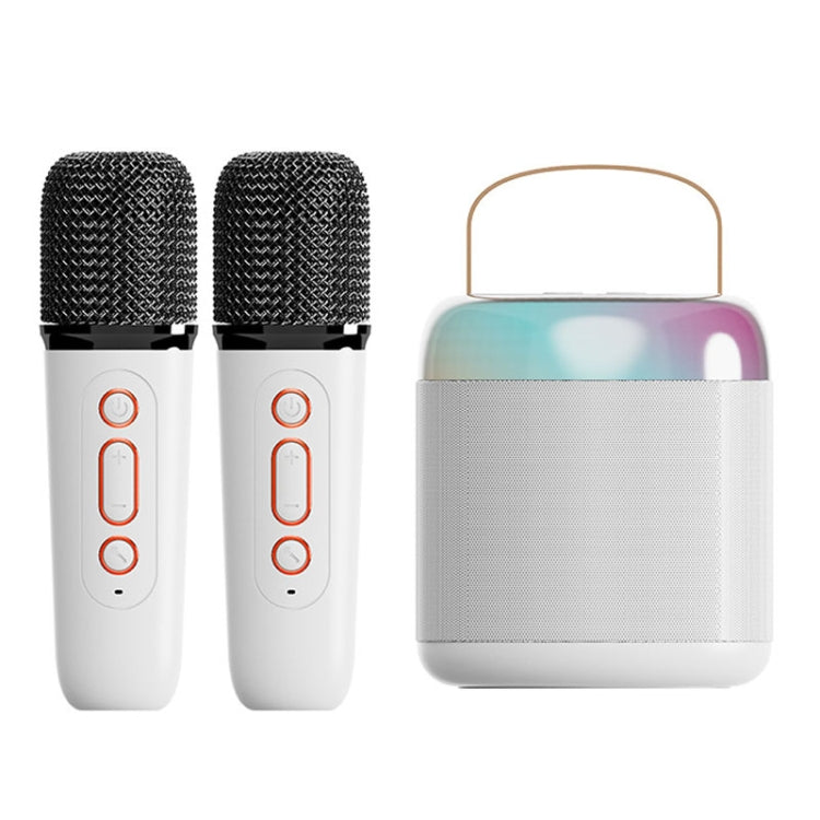 Home Portable Bluetooth Speaker Small Outdoor Karaoke Audio, Color: Y2 White(Double wheat) - Microphone by PMC Jewellery | Online Shopping South Africa | PMC Jewellery | Buy Now Pay Later Mobicred