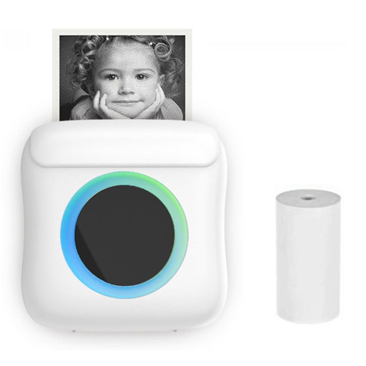C22 Colorful Ambient Light Portable Mini Inkless Thermal Bluetooth Printer Error Question Label Printer(White) - Printer by PMC TechLife | Online Shopping South Africa | PMC TechLife | Buy Now Pay Later Mobicred