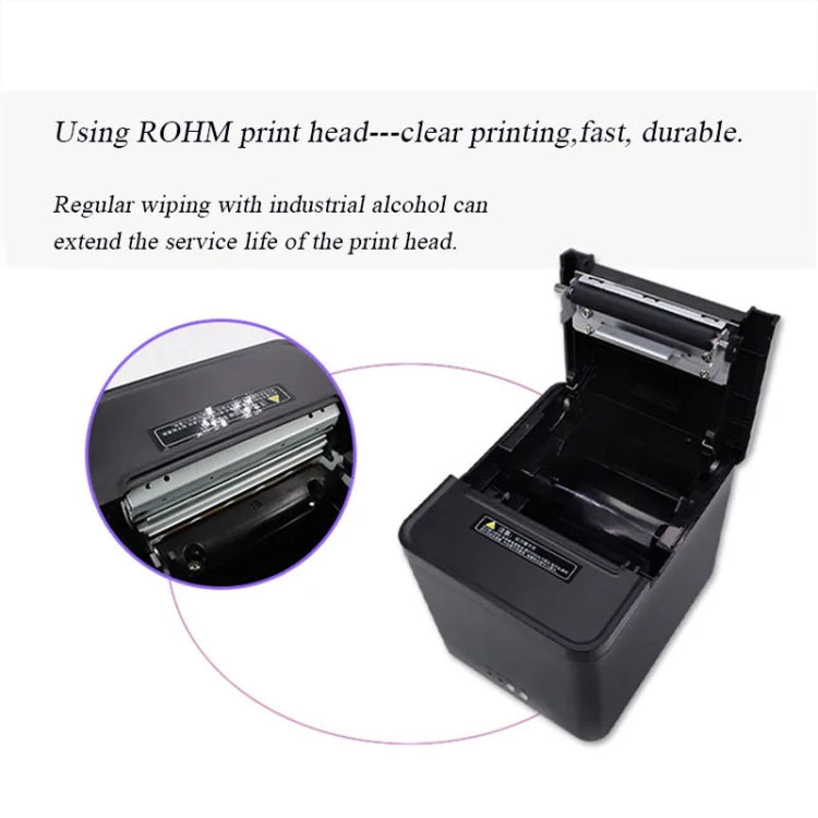 80mm USB+Network Port Thermal Receipt Printer Store Cashier Printer(EU Plug) - Printer by PMC TechLife | Online Shopping South Africa | PMC TechLife | Buy Now Pay Later Mobicred