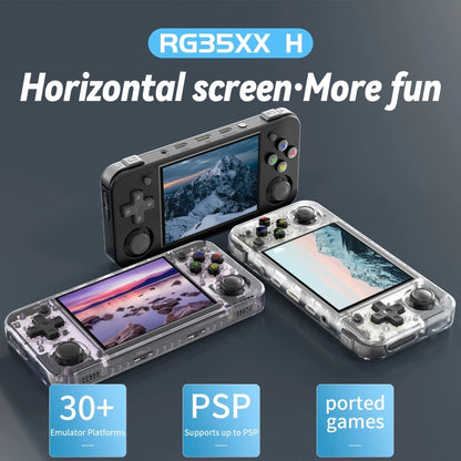 ANBERNIC RG35XX H Handheld Game Console 3.5 Inch IPS Screen Linux System 64GB+128GB(Transparent White) - Pocket Console by ANBERNIC | Online Shopping South Africa | PMC Jewellery | Buy Now Pay Later Mobicred