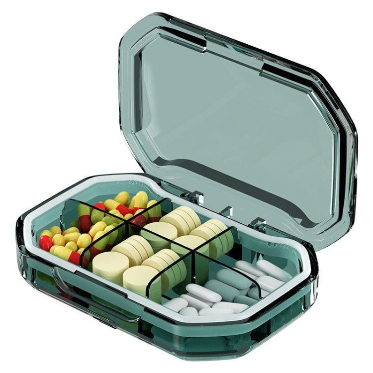 Portable Mini Compartmentalized Sealed Pill Box Weekly Morning And Evening Pill Capsule Dispensing Box, Style: 6 Grids Green - free shipping - PMc TechLife - Order now!