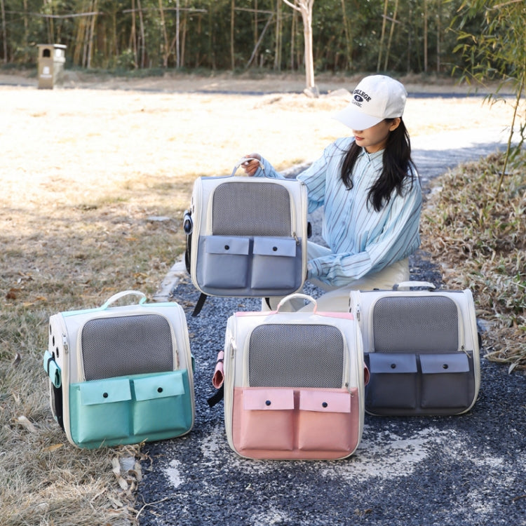 Breathable Square Cat Backpack Foldable Outdoor Portable Pet Bag(Model 4 Gray) - Pet Bags by PMC TechLife | Online Shopping South Africa | PMC TechLife | Buy Now Pay Later Mobicred