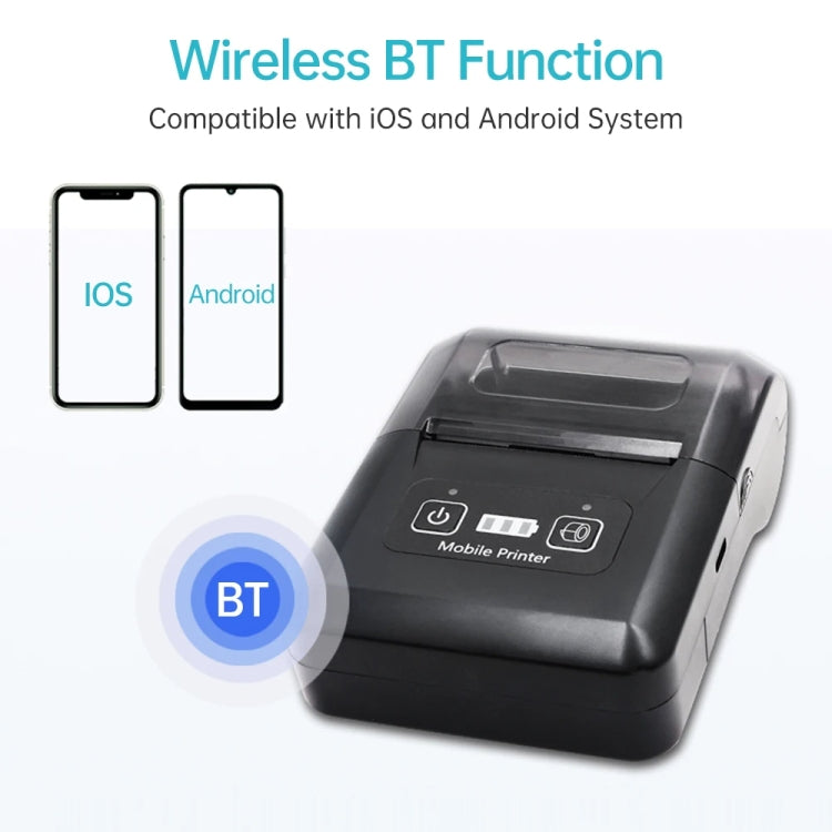 58mm Portable USB Charging Home Phone Bluetooth Thermal Printer(US Plug) - Printer by PMC TechLife | Online Shopping South Africa | PMC TechLife | Buy Now Pay Later Mobicred