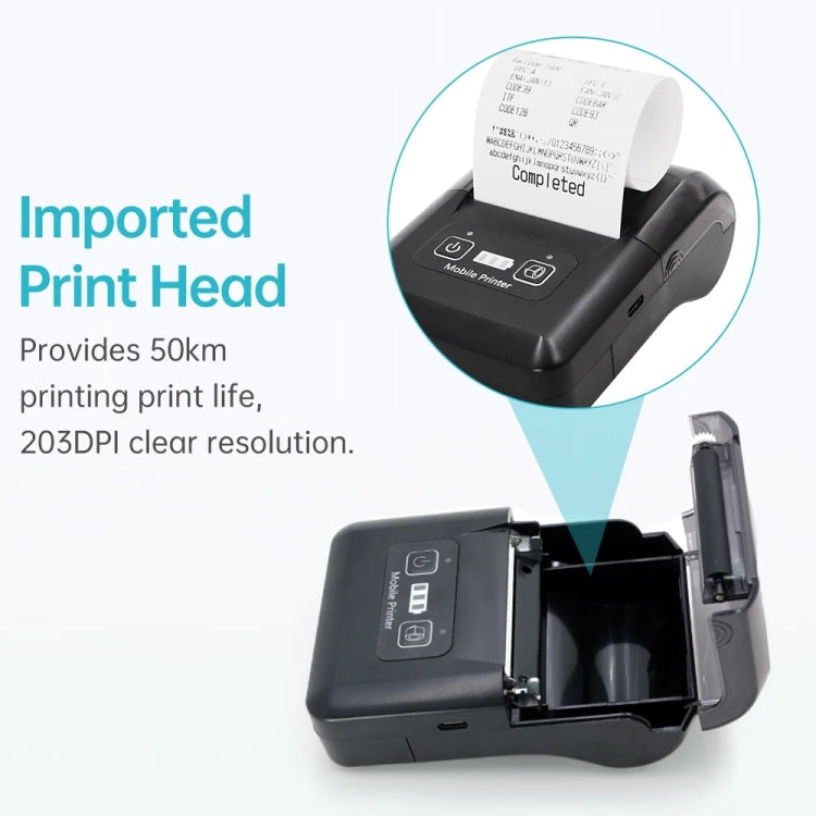 58mm Portable USB Charging Home Phone Bluetooth Thermal Printer(US Plug) - Printer by PMC TechLife | Online Shopping South Africa | PMC TechLife | Buy Now Pay Later Mobicred