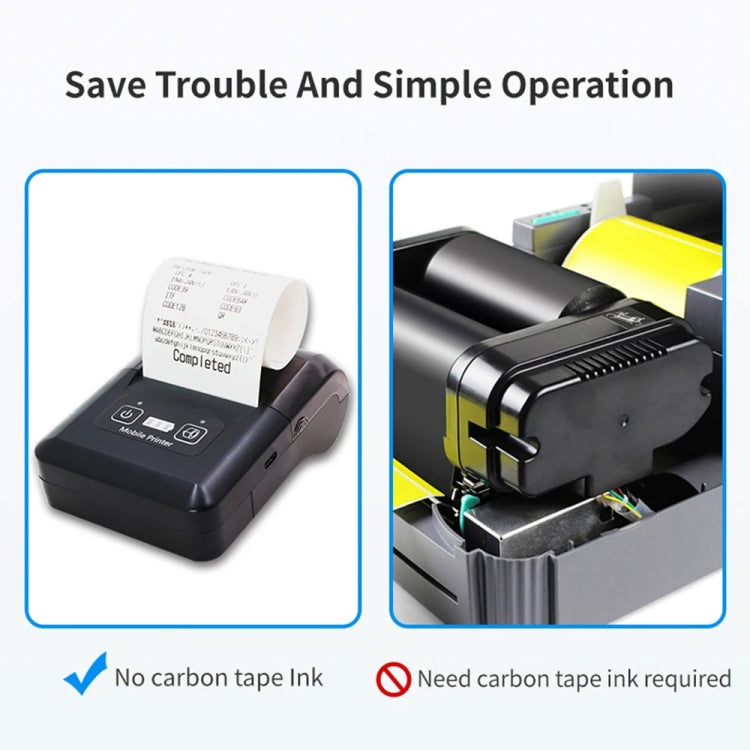 58mm Portable USB Charging Home Phone Bluetooth Thermal Printer(US Plug) - Printer by PMC TechLife | Online Shopping South Africa | PMC TechLife | Buy Now Pay Later Mobicred