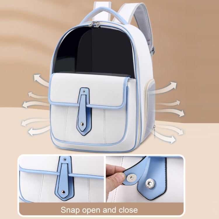 PU Pet Bag Cats And Dogs Outing Carrying Capsule Double Shoulder Backpacks(Model 6 Pink) - Pet Bags by PMC TechLife | Online Shopping South Africa | PMC TechLife | Buy Now Pay Later Mobicred