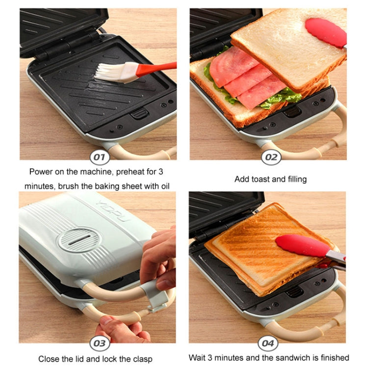 5 In 1 YIDPU Multifunctional Family Breakfast Maker Light Diet Sandwich Waffle Baker, CN Plug(Green) - free shipping - PMC TechLife - Order now!