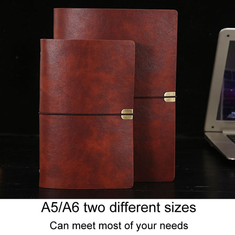 A6 Business Office Loose Leaf Notes Student Conference Diary Recording Notebooks(Red Brown) - free shipping - PMC TechLife - Order now!