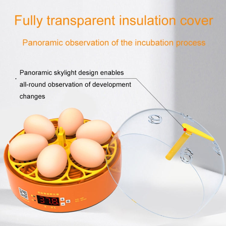 6-Eggs Small Household Experimental Children Smart Chicken Incubators, Spec: Dual-electric Automatic UK Plug - Incubators by PMC Jewellery | Online Shopping South Africa | PMC Jewellery